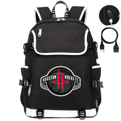 Houston Rockets Backpack School Notebook Travel Bags