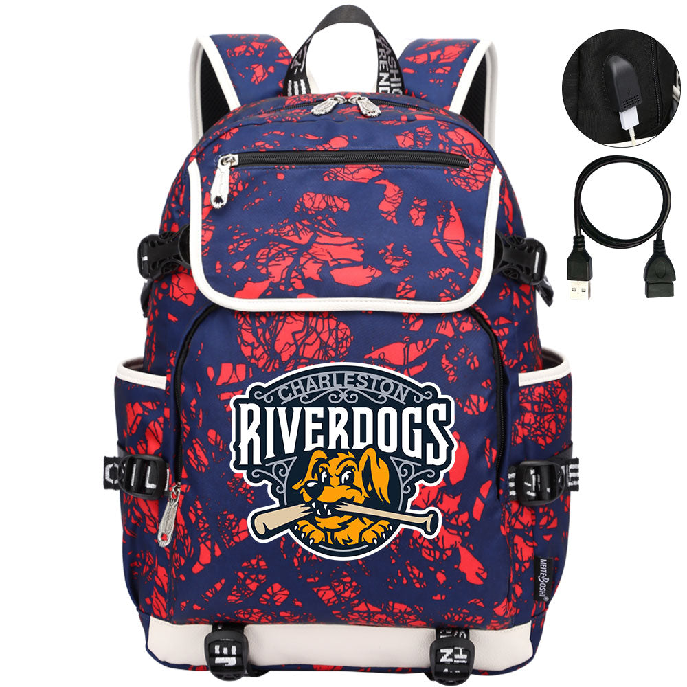 Charleston RiverDogs Backpack School Notebook Travel Bags