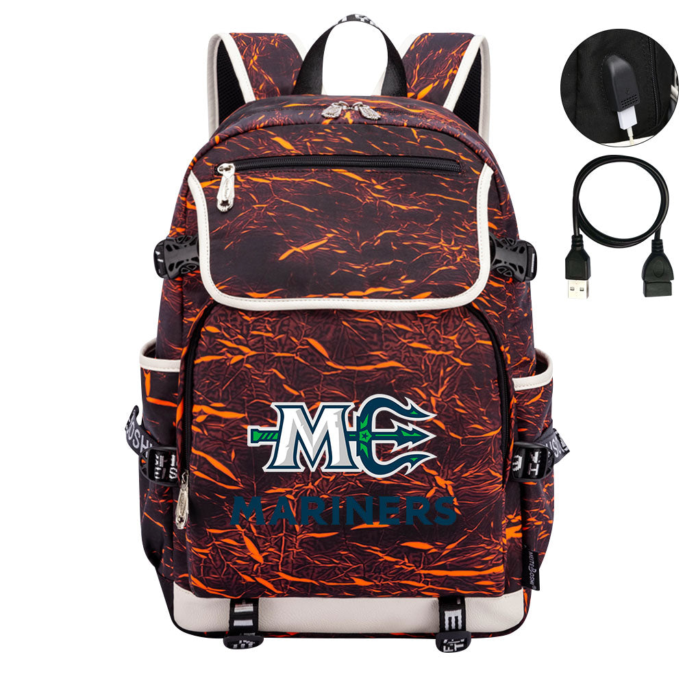 Maine Mariners Hockey League Backpack School Notebook Travel Bag
