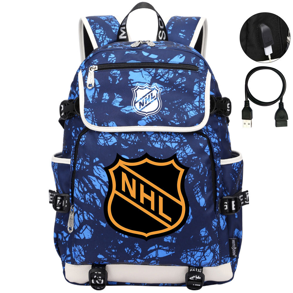 Hockey Team Backpack School Notebook Travel Bags