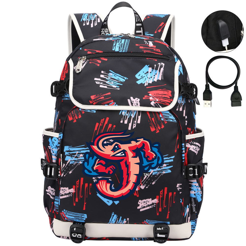 Jacksonville Jumbo Shrimp Backpack School Notebook Travel Bags
