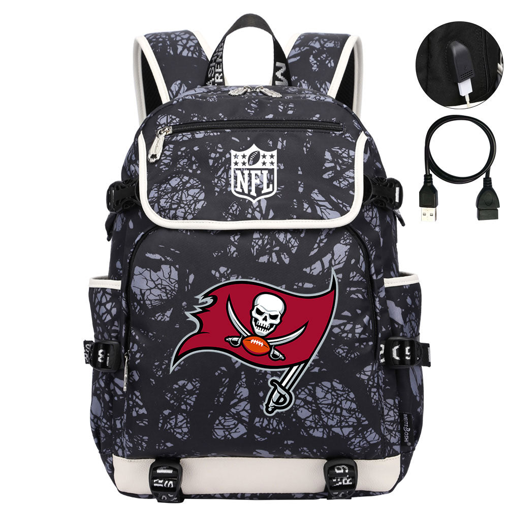 Tampa Bay Buccaneers Football Rugby Backpack School Notebook Travel Bags