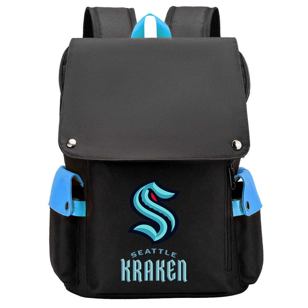 Seattle Kraken Hockey Team School Backpack Oxford Laptop Bag