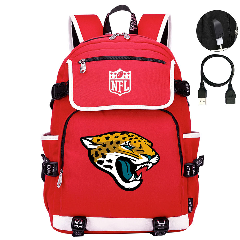 Jacksonville Jaguars Hockey League Backpack School Notebook Travel Bag