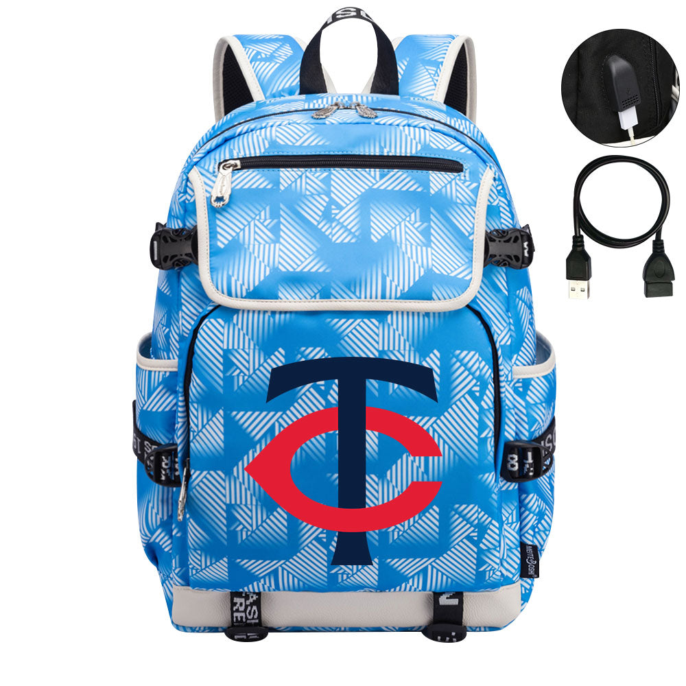 Minnesota Twins Backpack School Notebook Travel Bags