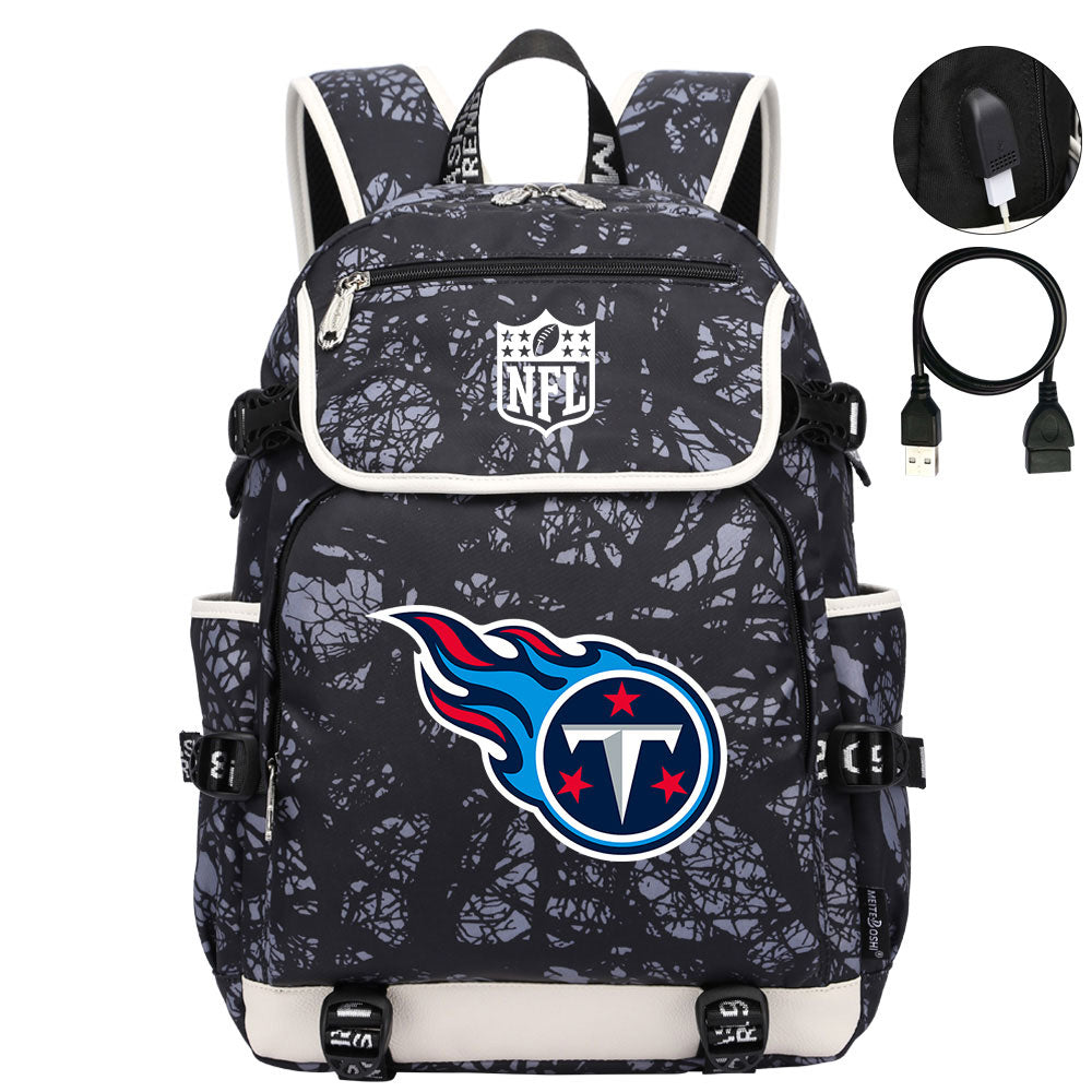 Tennessee Titans Football Rugby Backpack School Notebook Travel Bags
