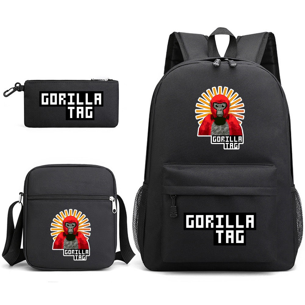 Gorilla Tag School Backpack Shoulder Bag Pencil Bags 3pcs Set