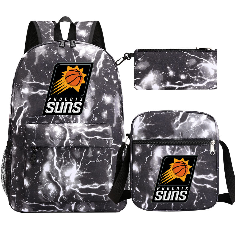 Phoenix Suns Basketball School Backpack Shoulder Bag Pencil Bags 3pcs Set