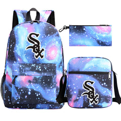 Chicago White Sox Baseball School Backpack Shoulder Bag Pencil Bags 3pcs Set