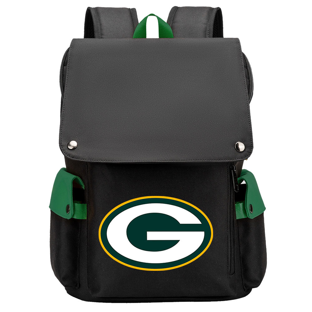 Green Bay Packers Football Team Rugby Laptop Backpack Oxford School Bag