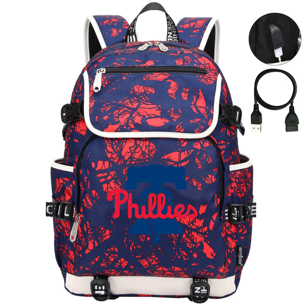 Philadelphia Phillies Backpack School Notebook Travel Bags