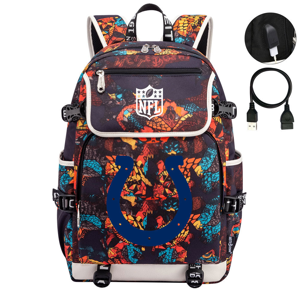 Indianapolis Colts Hockey League Backpack School Notebook Travel Bag