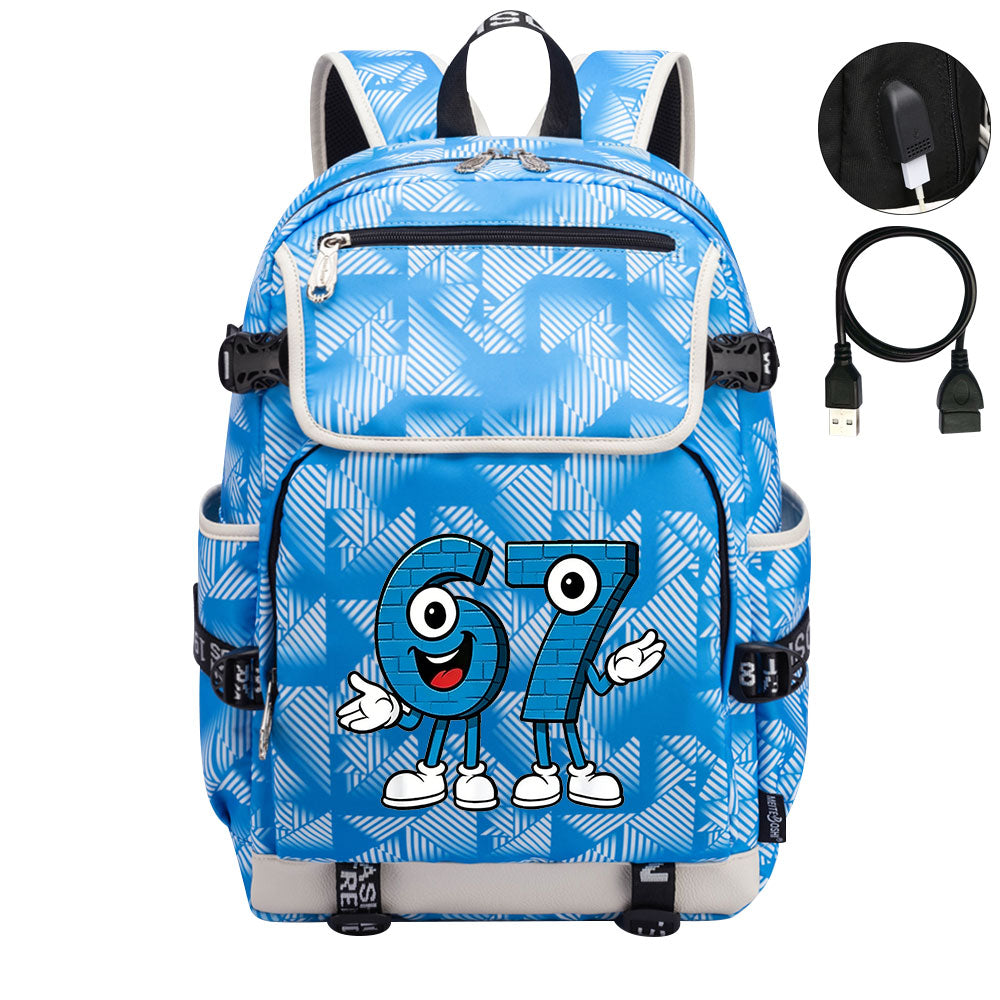 Steal a Brainrot 67 Backpack School Notebook Travel Bags