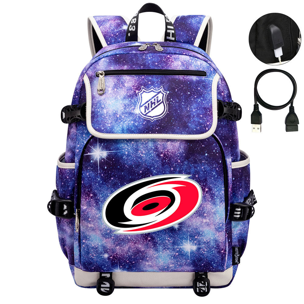 Carolina Hurricanes Hockey League Backpack School Notebook Travel Bag