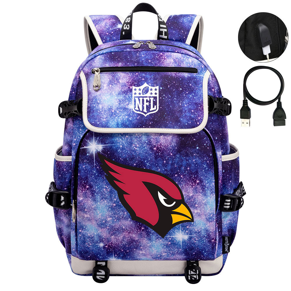 Arizona Cardinals Football Team Rugby Backpack School Notebook Travel Bag