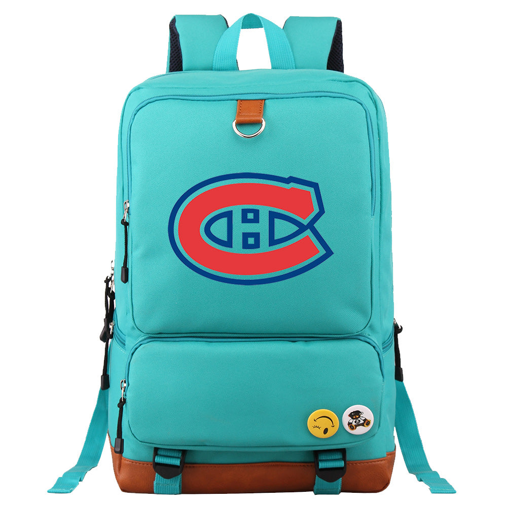 Montreal Canadiens Hockey Team Proof Backpack NoteBook Laptop School Bag