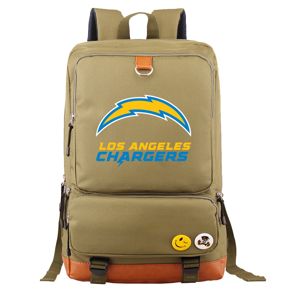Los Angeles Chargers Football Team Rugby Proof Backpack NoteBook Laptop School Bag