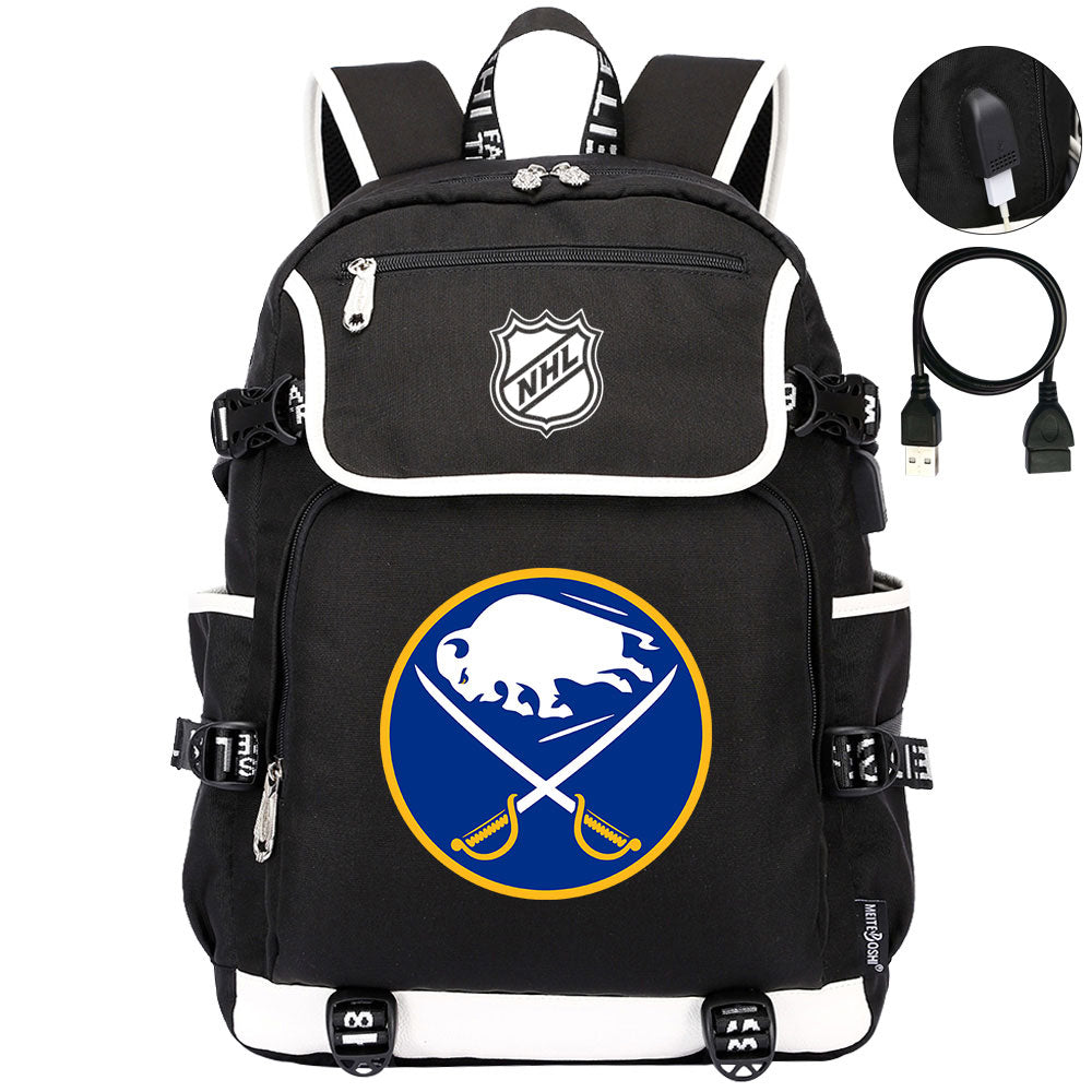 Buffalo Sabres Hockey League Backpack School Notebook Travel Bags