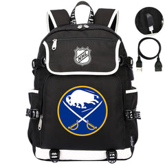 Buffalo Sabres Hockey League Backpack School Notebook Travel Bags