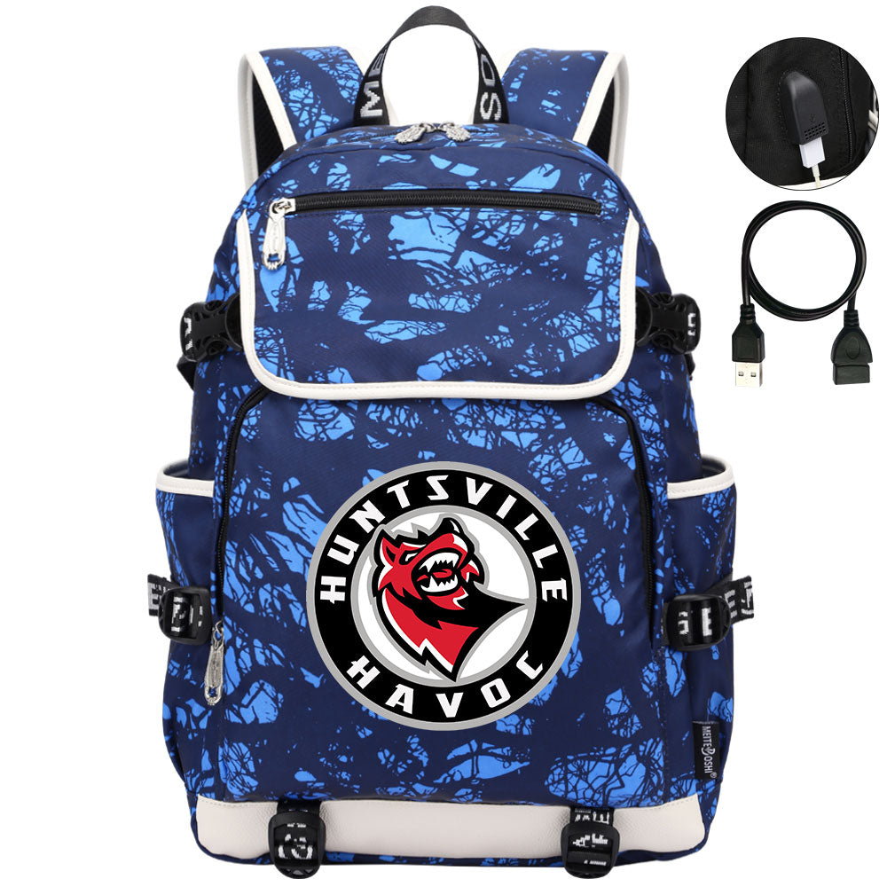 Huntsville Havoc Hockey League Backpack School Notebook Travel Bag