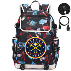 Denver Nuggets Backpack School Notebook Travel Bags
