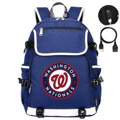 Washington Nationals Backpack School Notebook Travel Bags