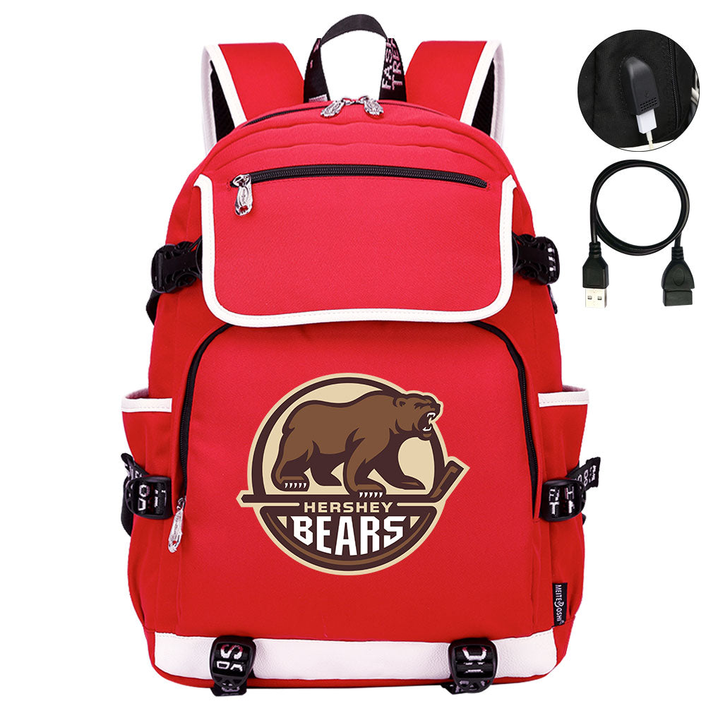 Hershy Bears Hockey League Backpack School Notebook Travel Bag