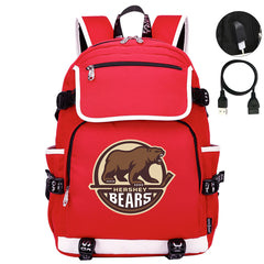 Hershy Bears Hockey League Backpack School Notebook Travel Bag