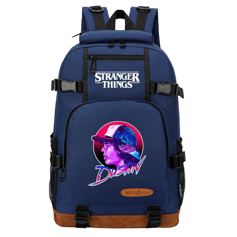 Strangers Things Dustin Henderson Waterproof Backpack School Notebook Travel Bag