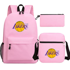 Los Angeles Lakers School Backpack Shoulder Bag Pencil Bags 3pcs Set