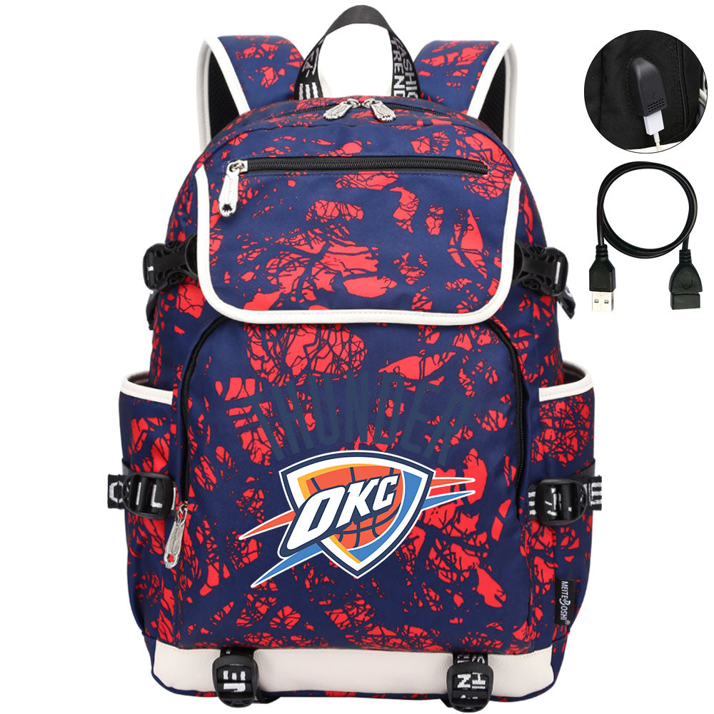 Oklahoma City Thunder Backpack School Notebook Travel Bags
