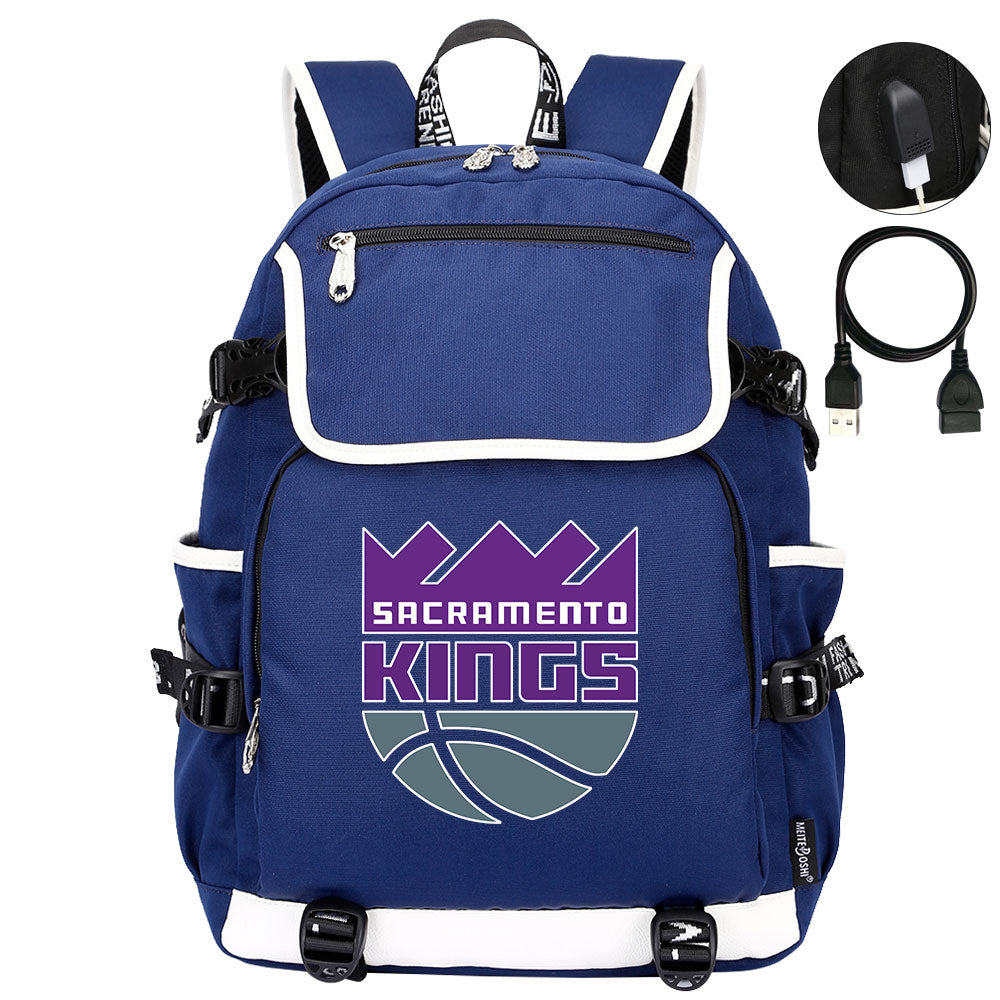 Sacramento Kings Backpack School Notebook Travel Bags