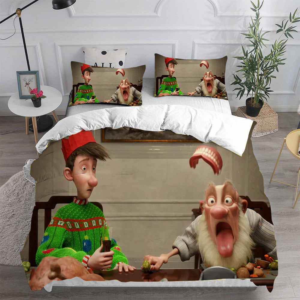 Arthur Christmas Cosplay Bedding Set Duvet Cover Pillowcases Halloween Home Decor