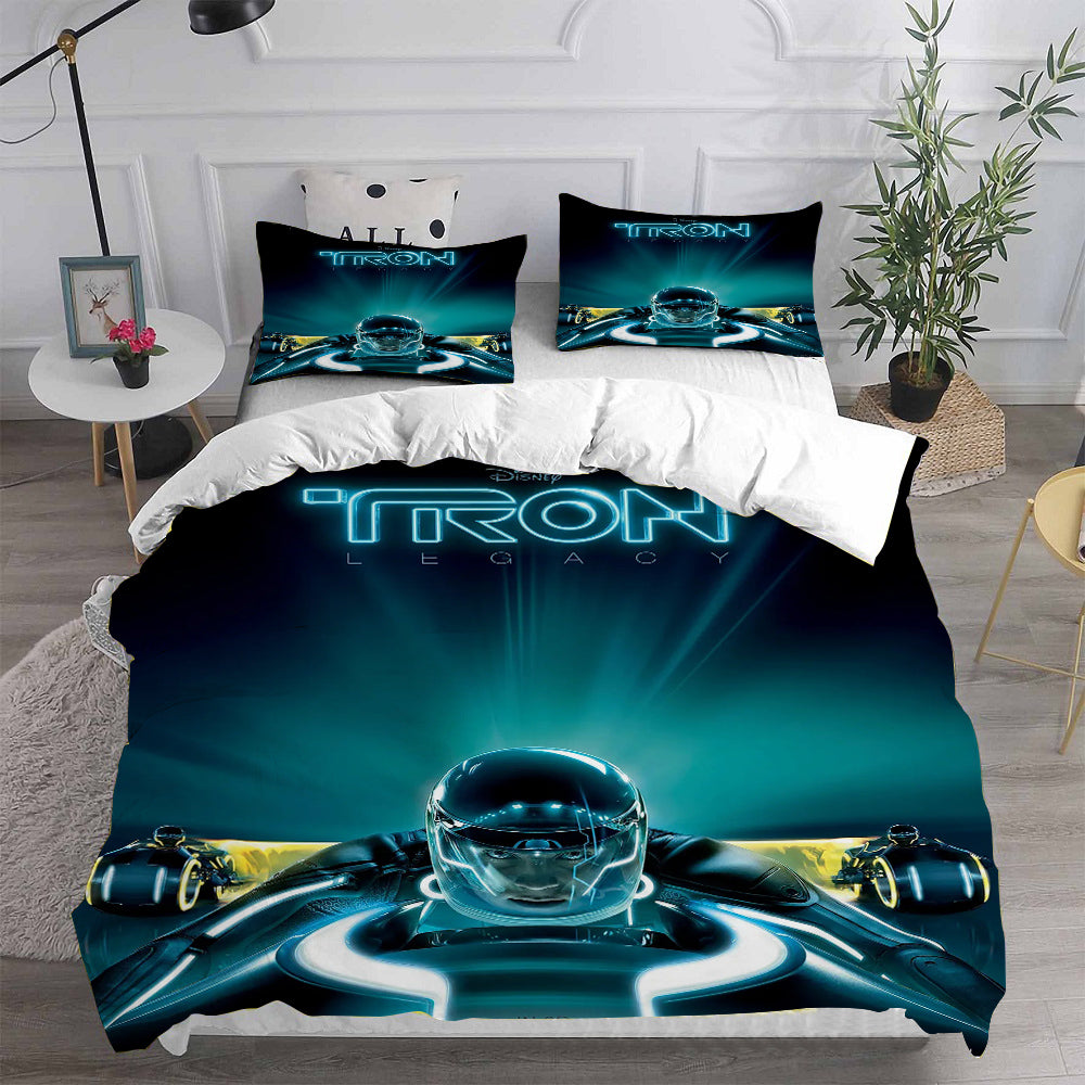 Tron Legacy Cosplay Bedding Set Duvet Cover Pillowcases Halloween Home Decor