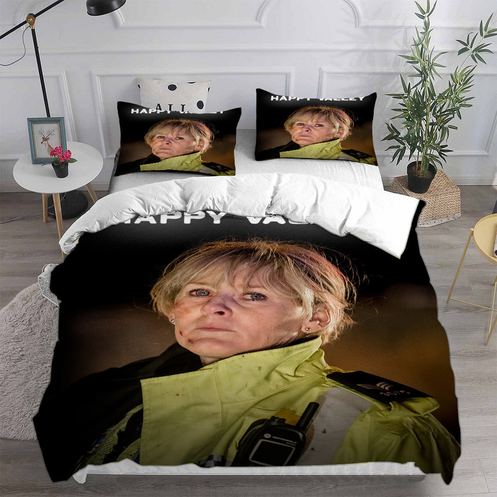 Happy Valley Season 3 Cosplay Bedding Set Duvet Cover Pillowcases Halloween Home Decor