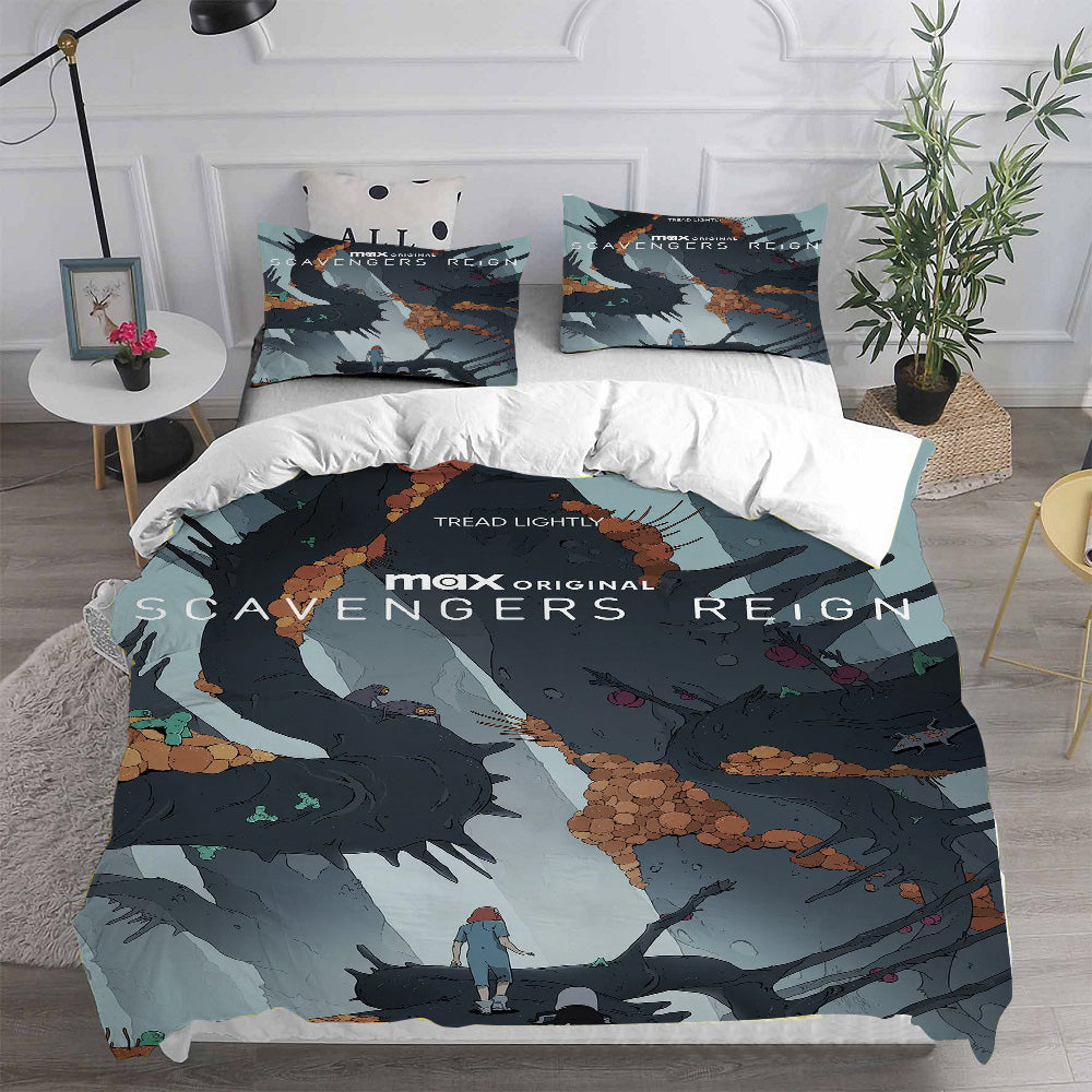 Scavengers Reign Cosplay Bedding Set Duvet Cover Pillowcases Halloween Home Decor