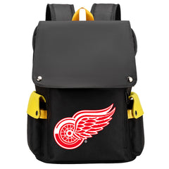 Detroit Red Wings Hockey Team School Backpack Oxford Laptop Bag
