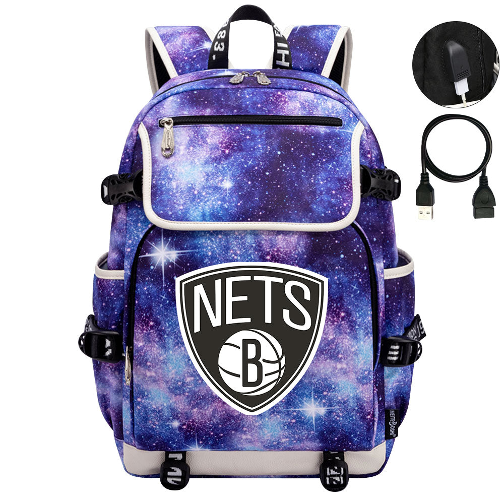 Brooklyn Nets Backpack School Notebook Travel Bags