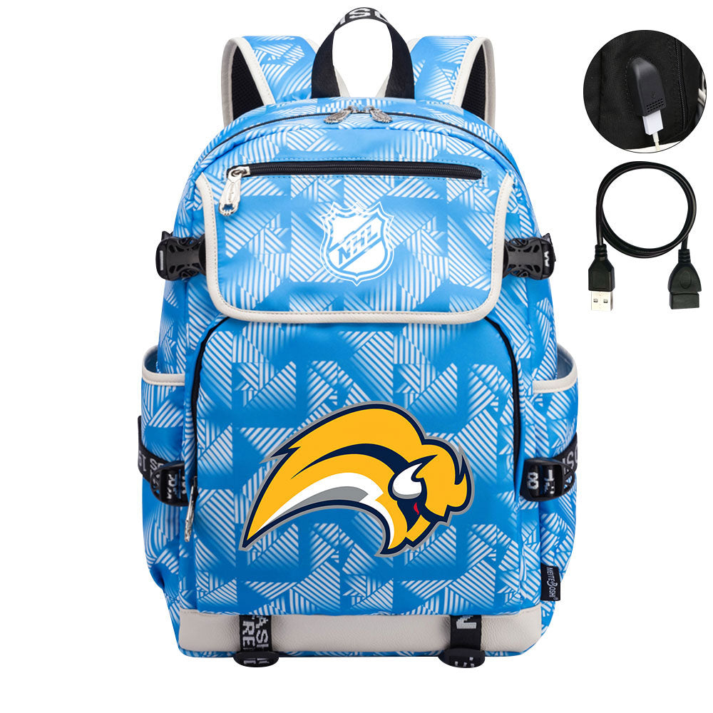 Buffalo Sabres Hockey League Backpack School Notebook Travel Bag