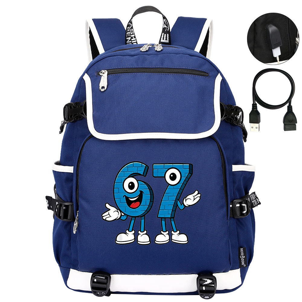 Steal a Brainrot 67 Backpack School Notebook Travel Bags