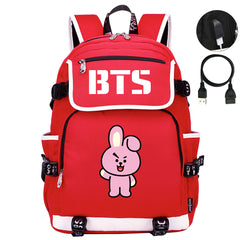 BTS Cooky Backpack School Notebook Travel Bags