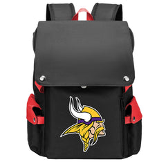 Minnesota Vikings Football Team Rugby Laptop Backpack Oxford School Bag