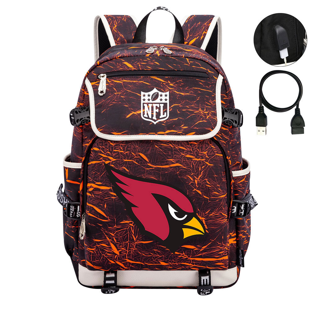 Arizona Cardinals Football Team Rugby Backpack School Notebook Travel Bag