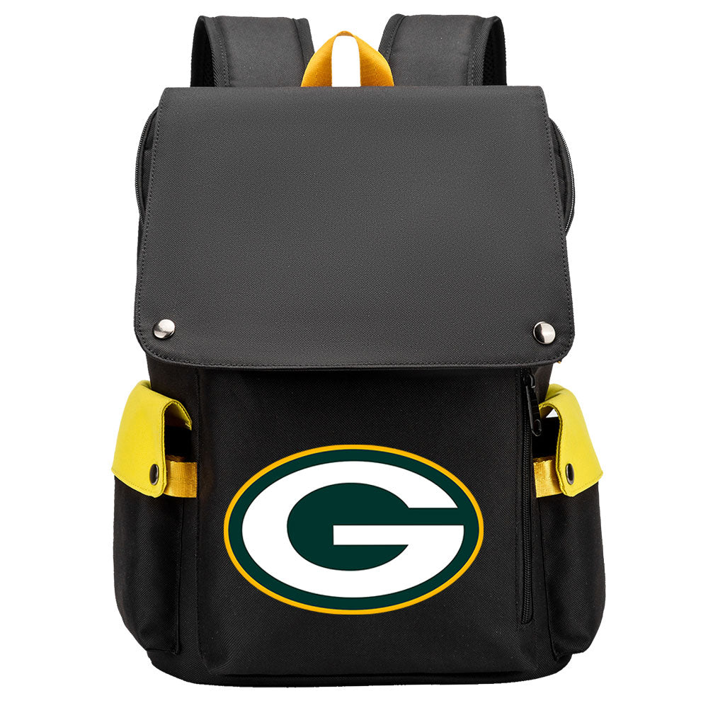 Green Bay Packers Football Team Rugby Laptop Backpack Oxford School Bag