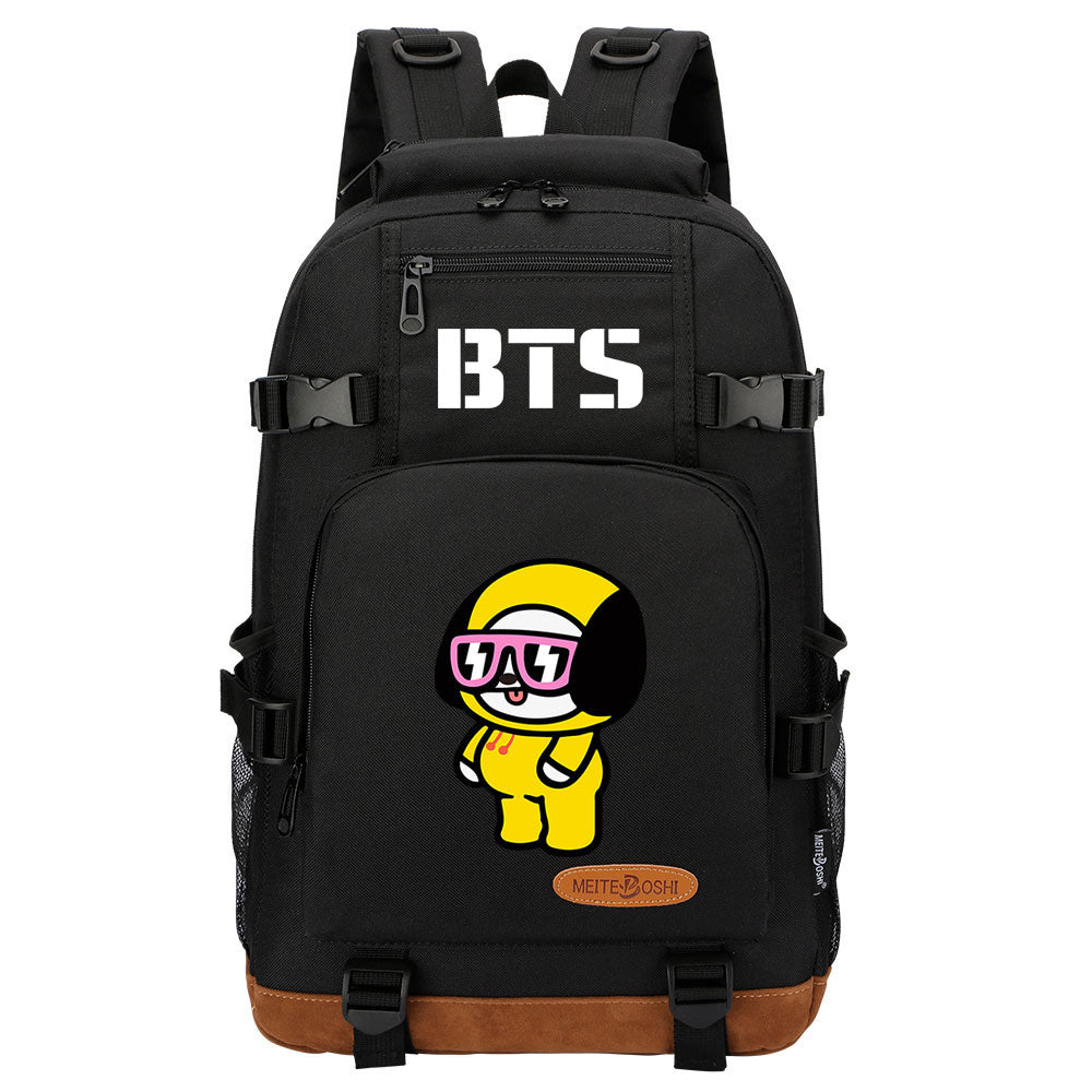 Kpop BTS Jimin Chimmy Waterproof Backpack School Notebook Travel Bag