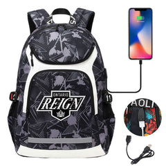Ontario Reign Backpack School Notebook Travel Bags With USB