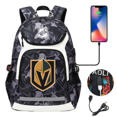 Vegas Golden Knights Hockey League Backpack School Notebook Travel Bags With USB