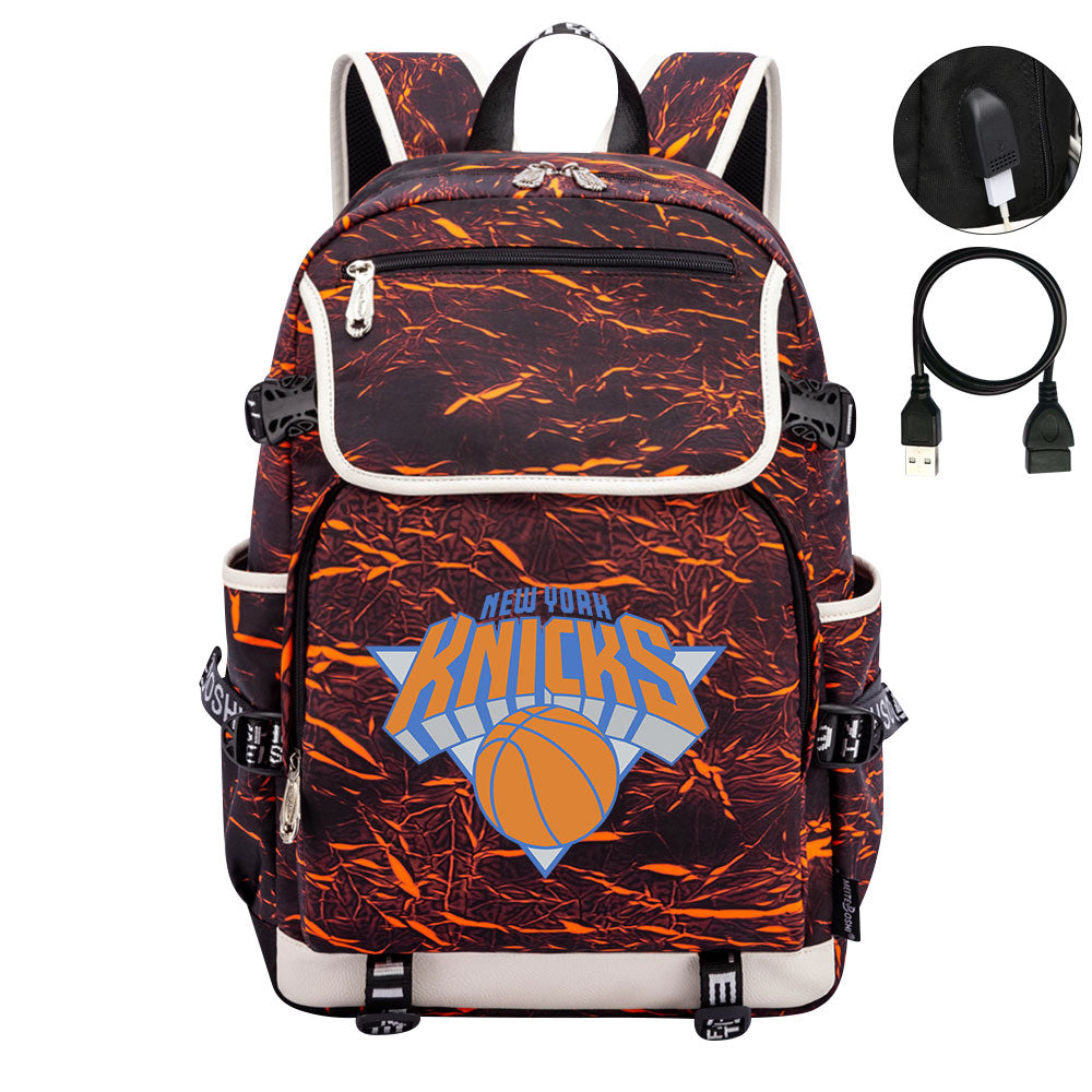 New York Knicks Backpack School Notebook Travel Bags