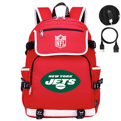 New York Jets Football Rugby Backpack School Notebook Travel Bags