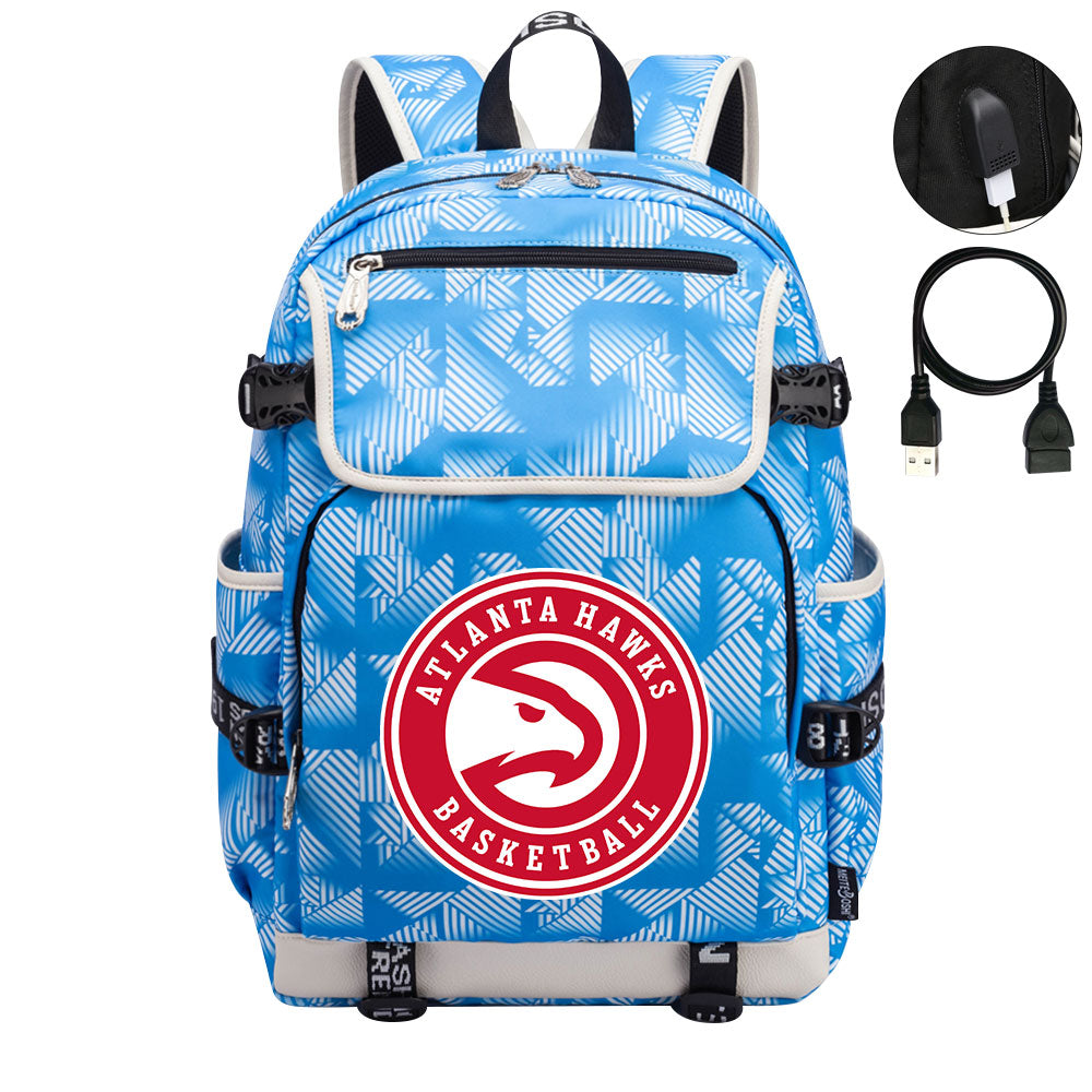 Atlanta Hawks Backpack School Notebook Travel Bags
